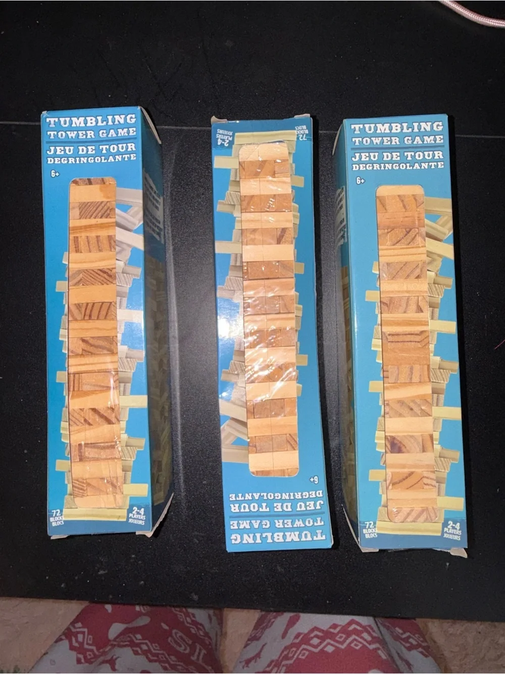 Tumbling Tower Game - Natural Wood Blocks (Set of 3)